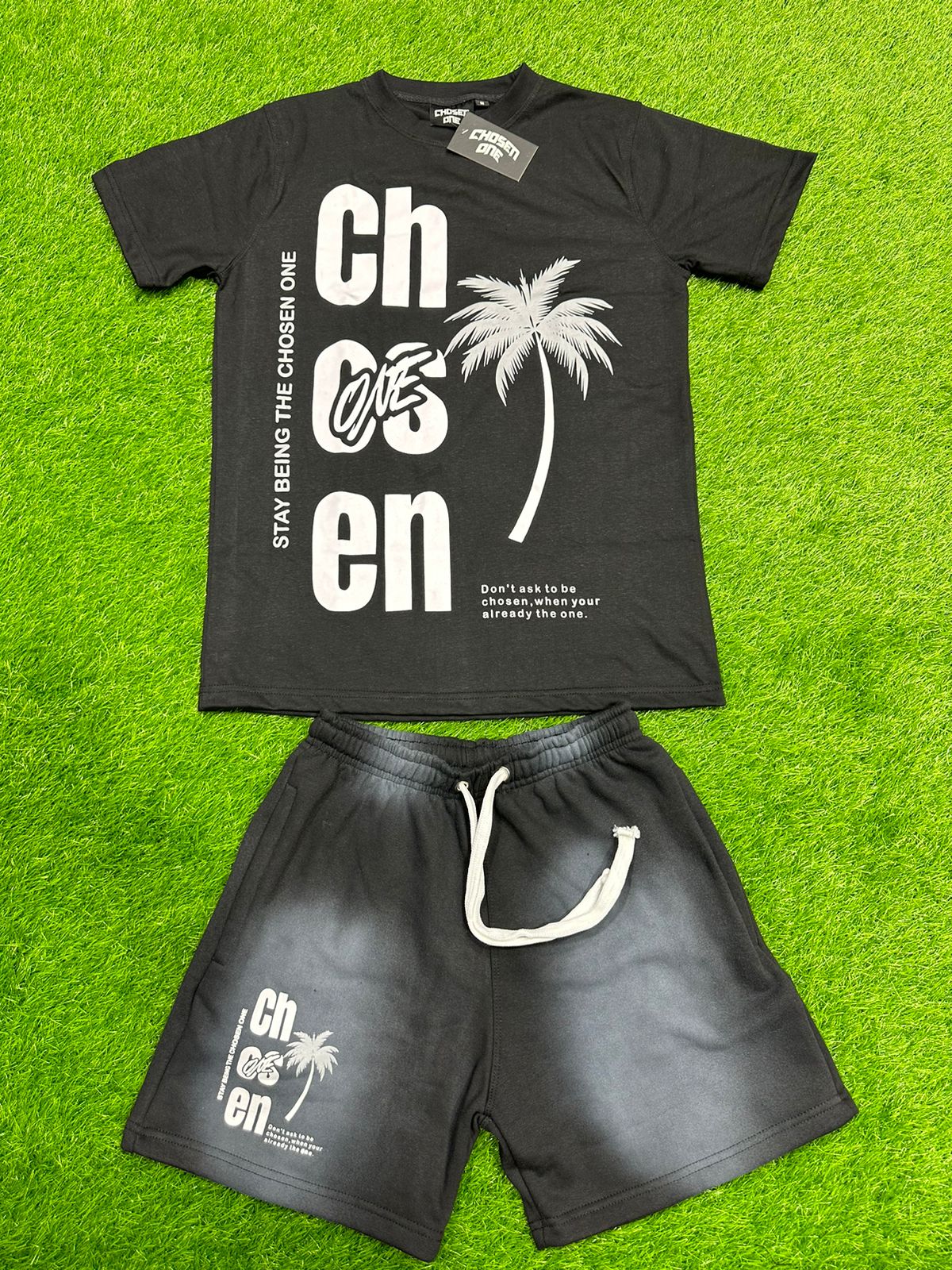 (Black sundry) T-shirt/shorts set