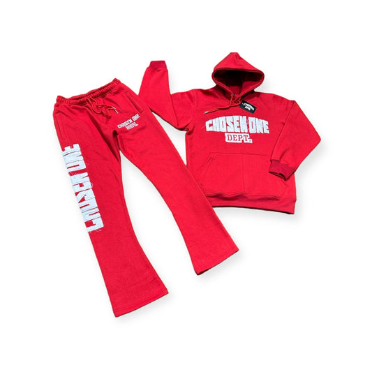 Chosen One Dept. (Red) Hoodie/Stacked Flare Trackset